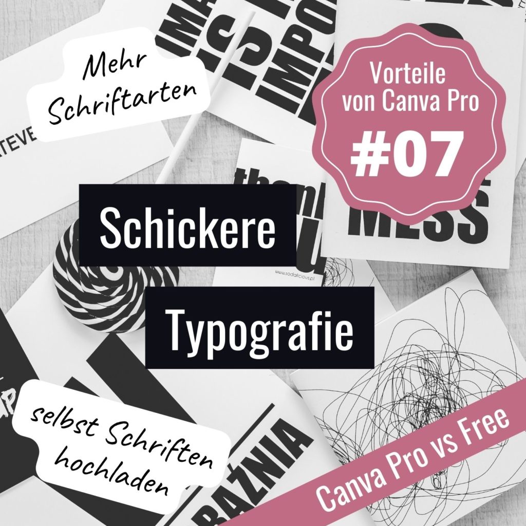 Canva Pro Kosten - Vorteil Typografie