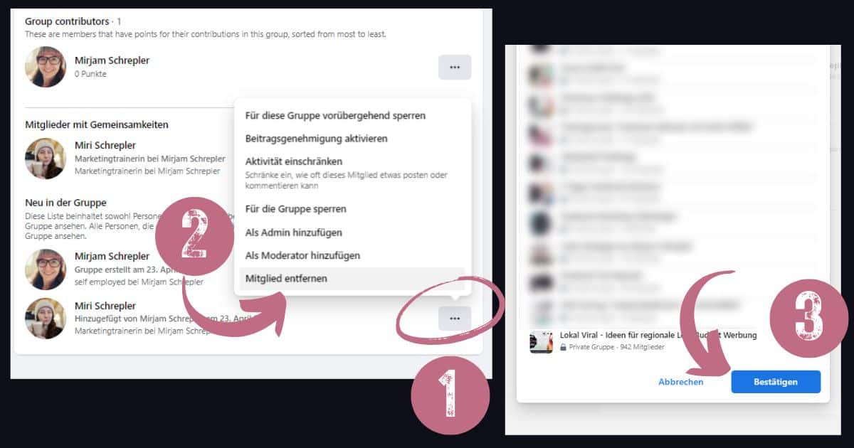 Facebookgruppe verlassen Schritt 1