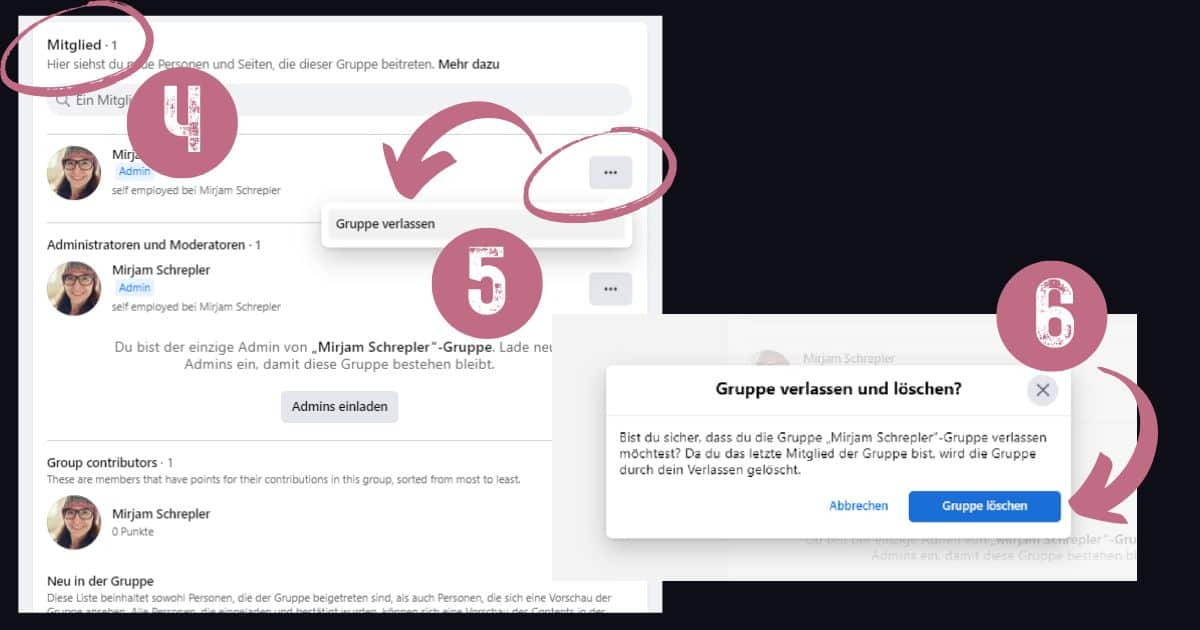 Facebookgruppe verlassen Schritt 2
