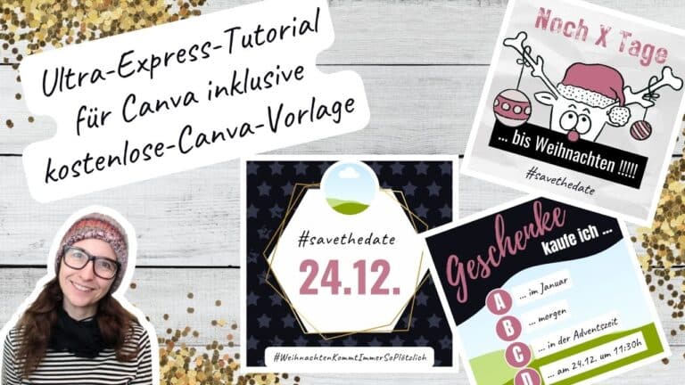 Das Warm-Up zur Christmas-Challenge 2023: Kostenlose Canva-Vorlage mit Express-Einsteigertutorial